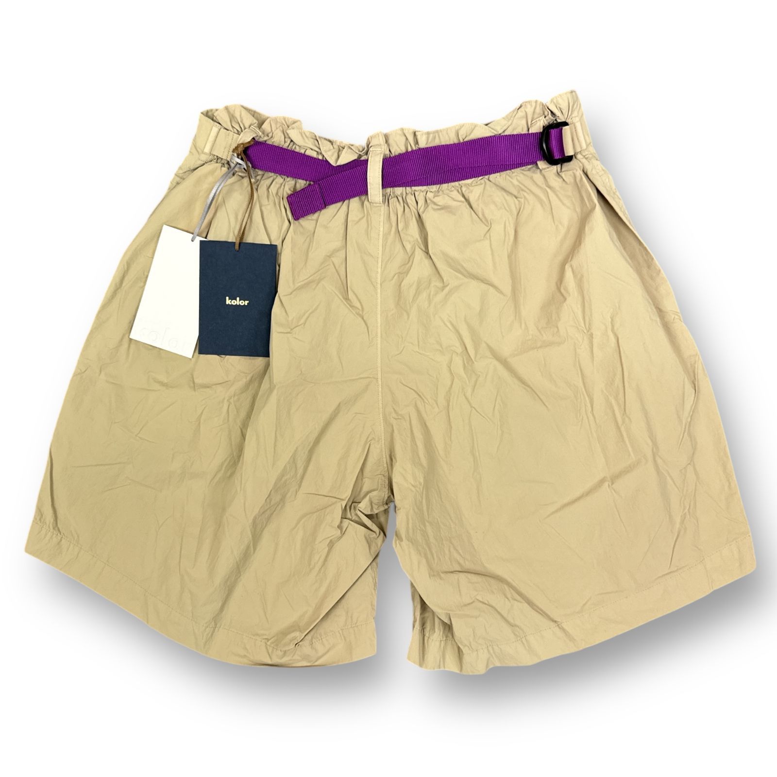 定価50600円 新品 kolor 24SS ベルト付きハーフパンツ ショーツ カラー