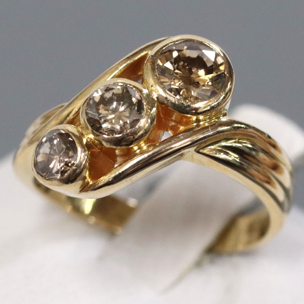 K18ブラウンダイヤモンドリング D1.02 4.1g #11 - メルカリ 