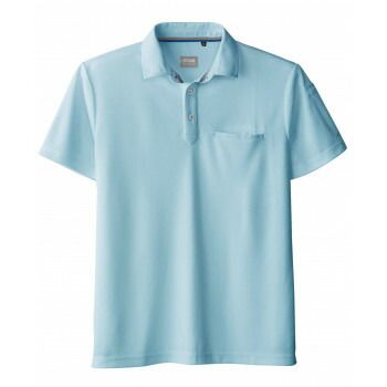 桑和 50727 半袖ポロシャツ(胸ポケット付き) Sサイズ サックス(209) SOWA