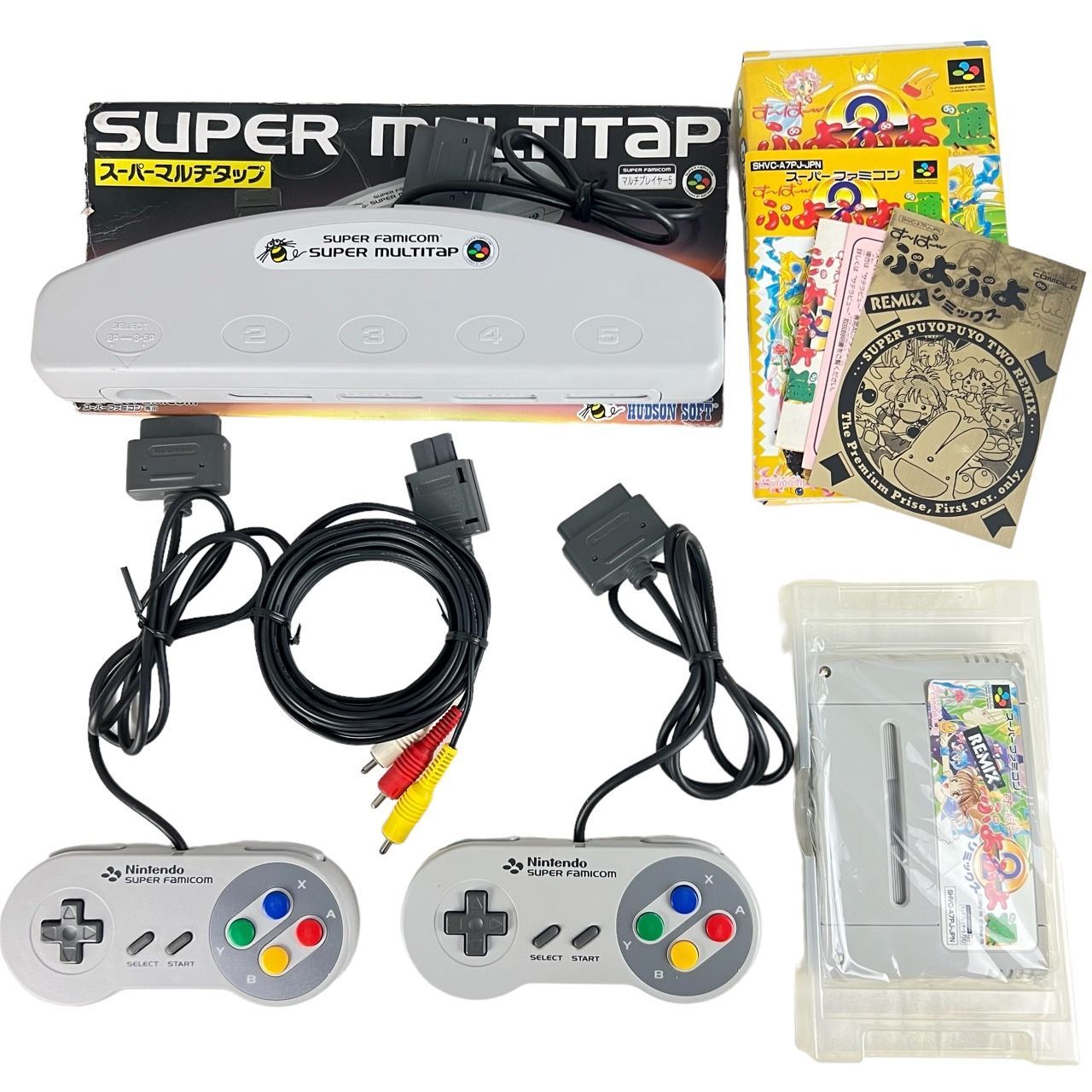 中古 付属品多数☆任天堂 スーパーファミコン 純正コントローラ4個