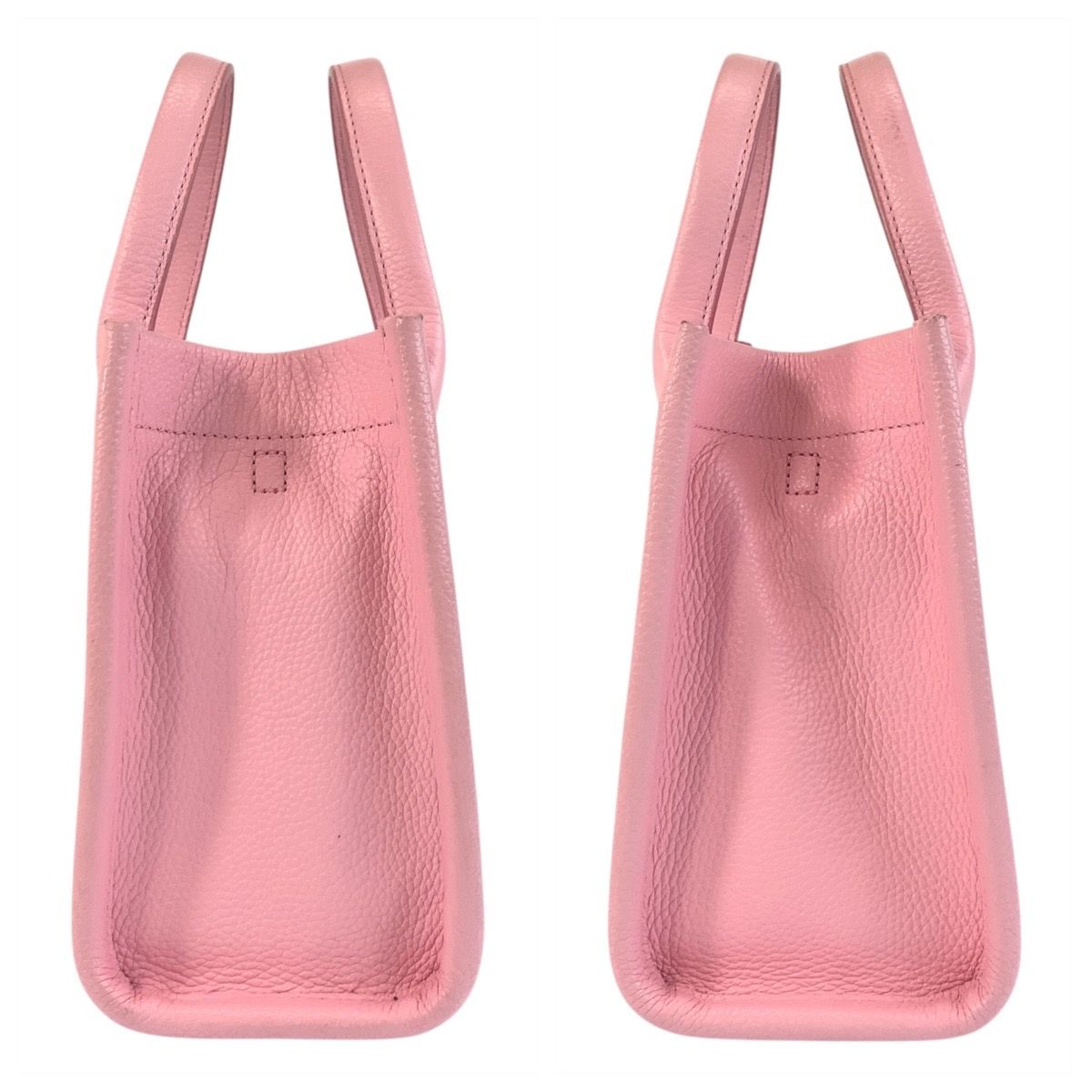 MARC JACOBS マークジェイコブス ピンク シルバー金具 レザー トート 