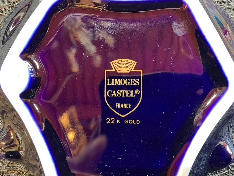 LIMOGES CASTEL リモージュ キャッスル 灰皿 22k GOLD 金彩 陶器 西洋 貴族 フランス アッシュトレイ ME0227-13
