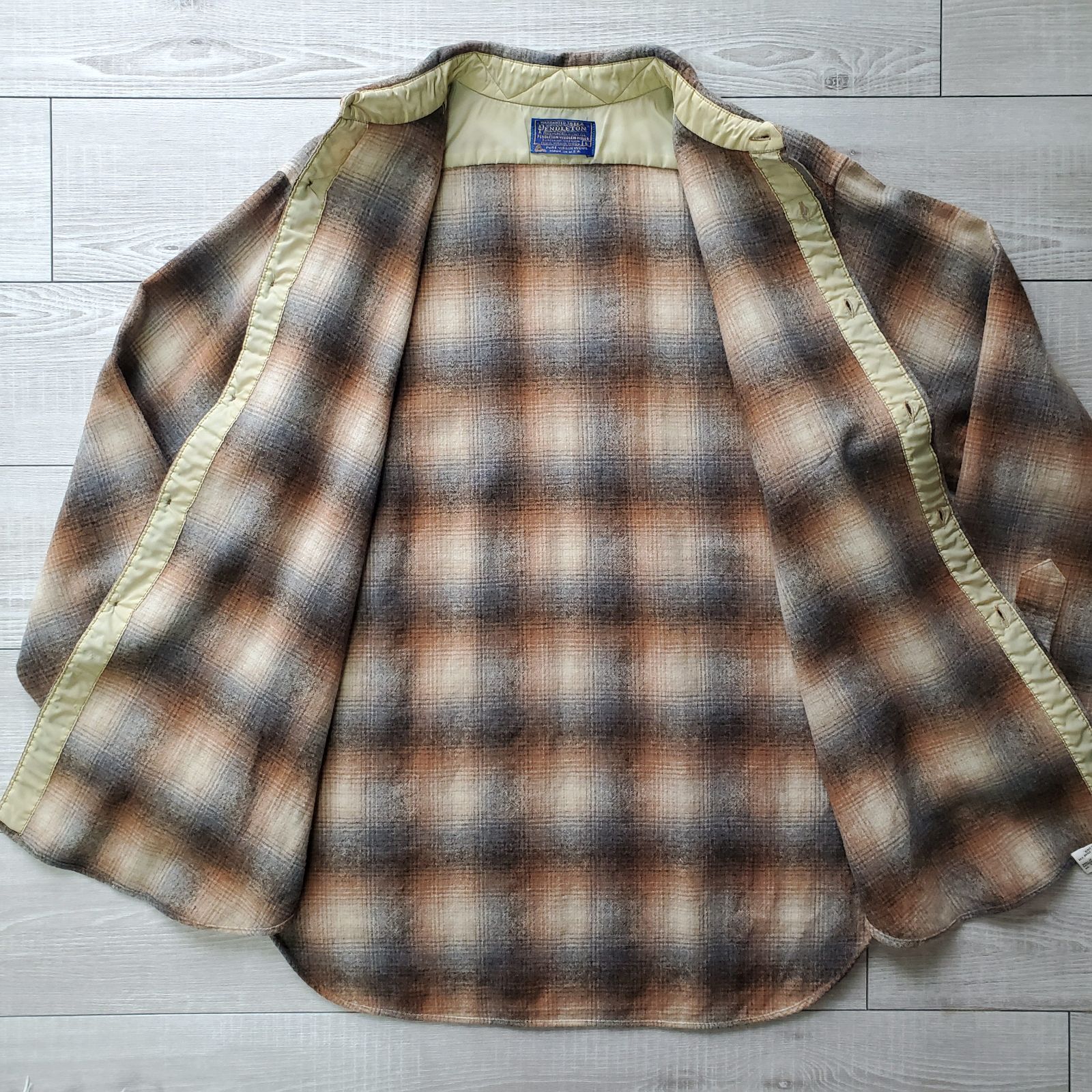 PENDLETONペンドルトン□美品 70s vintage USA製 オンブレ チェック柄 