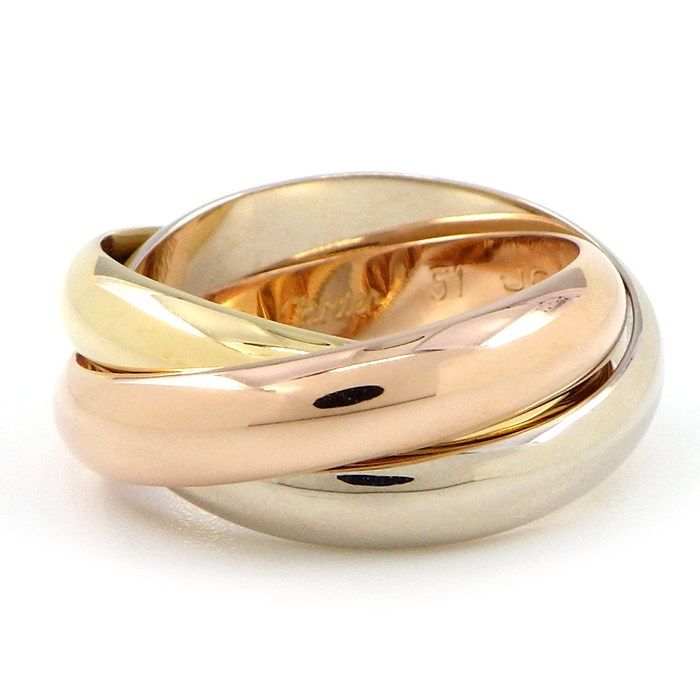 カルティエ Cartier リング トリニティ スリーカラー K18PG K18WG  