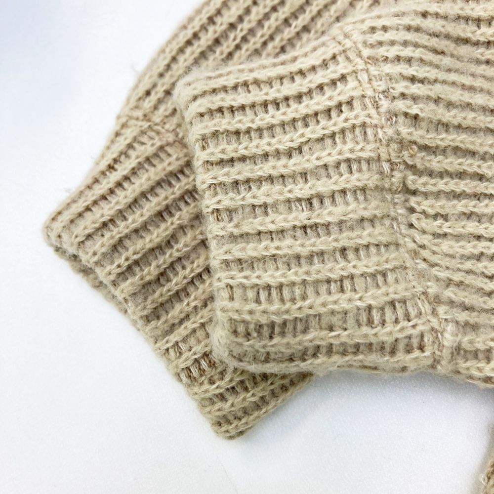 ニットワンピース ベージュ系