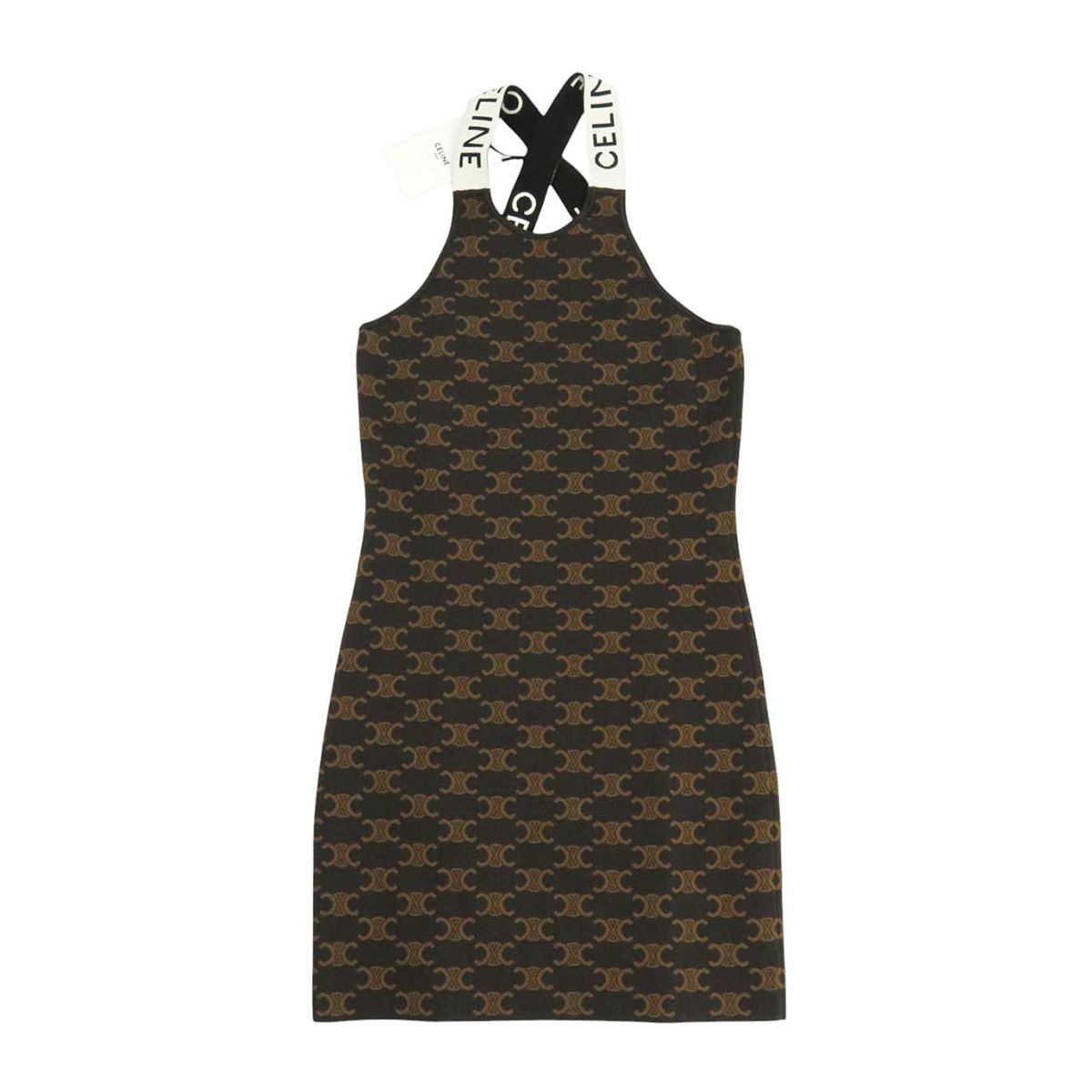 セリーヌ トリオンフ ニット ノースリーブ ミニ ワンピース 2AG05916T  