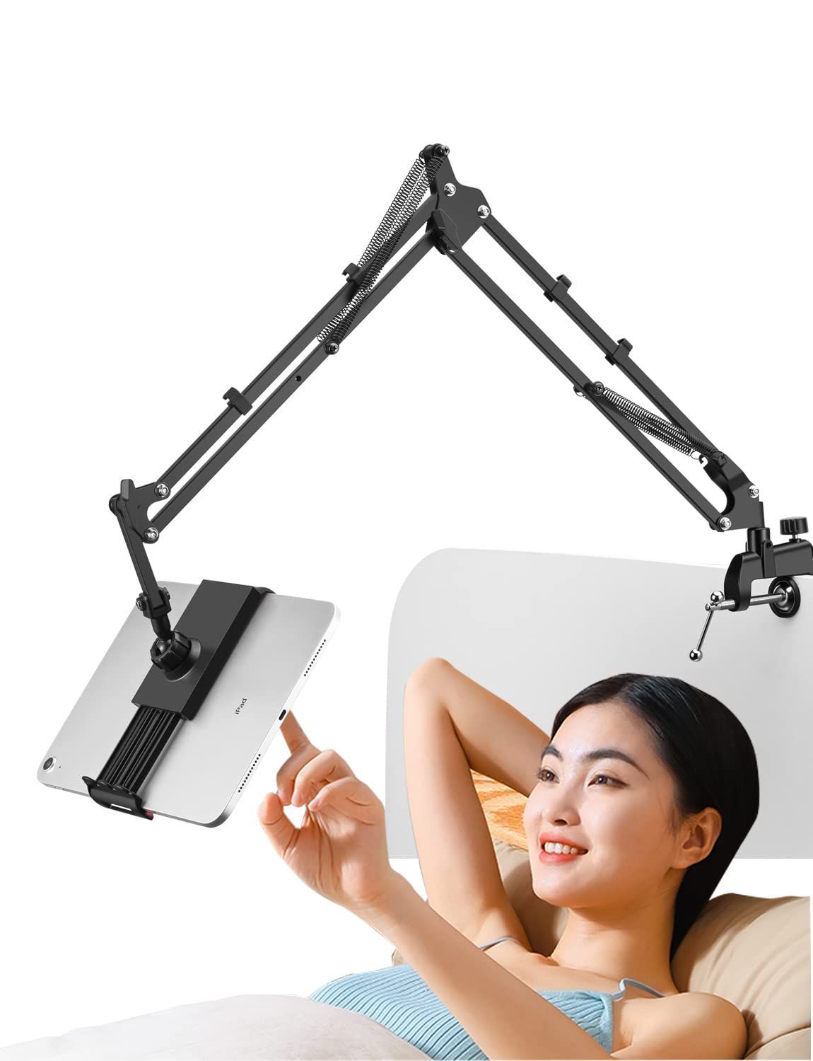 在庫処分 アーム スタンド スマホ 寝ながら タブレット 410.5インチ Ipad Pro Mini Air Spirit Iphone 床置き 卓上 折り畳み アイパッド Unique ベッドスタンド 固定アーム ごろ寝 揺れない