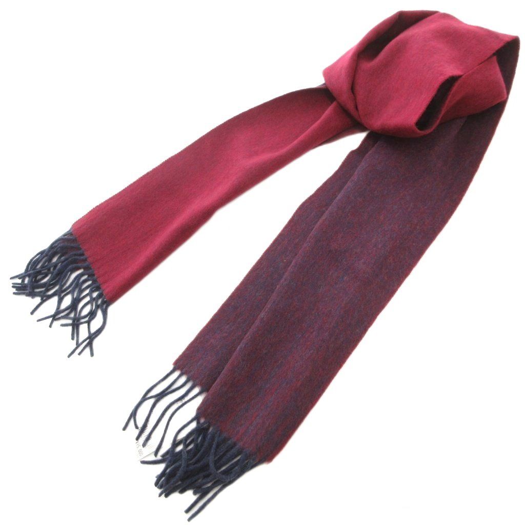 バーニーズニューヨーク BARNEYS NEW YORK タグ付き マフラー カシミヤ フリンジ ワイン色 |UO