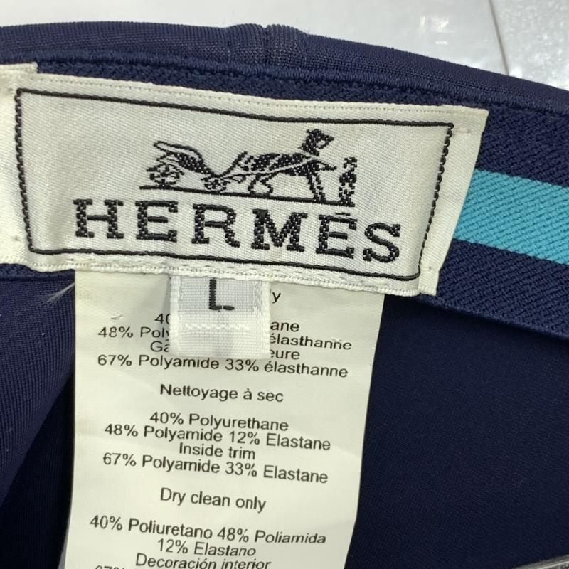 美品☆HERMES ネオバンアトランティックベースボールキャップ キャンバス 青 中古】HERMES ネオバンアトランティック Hリフトベースボール