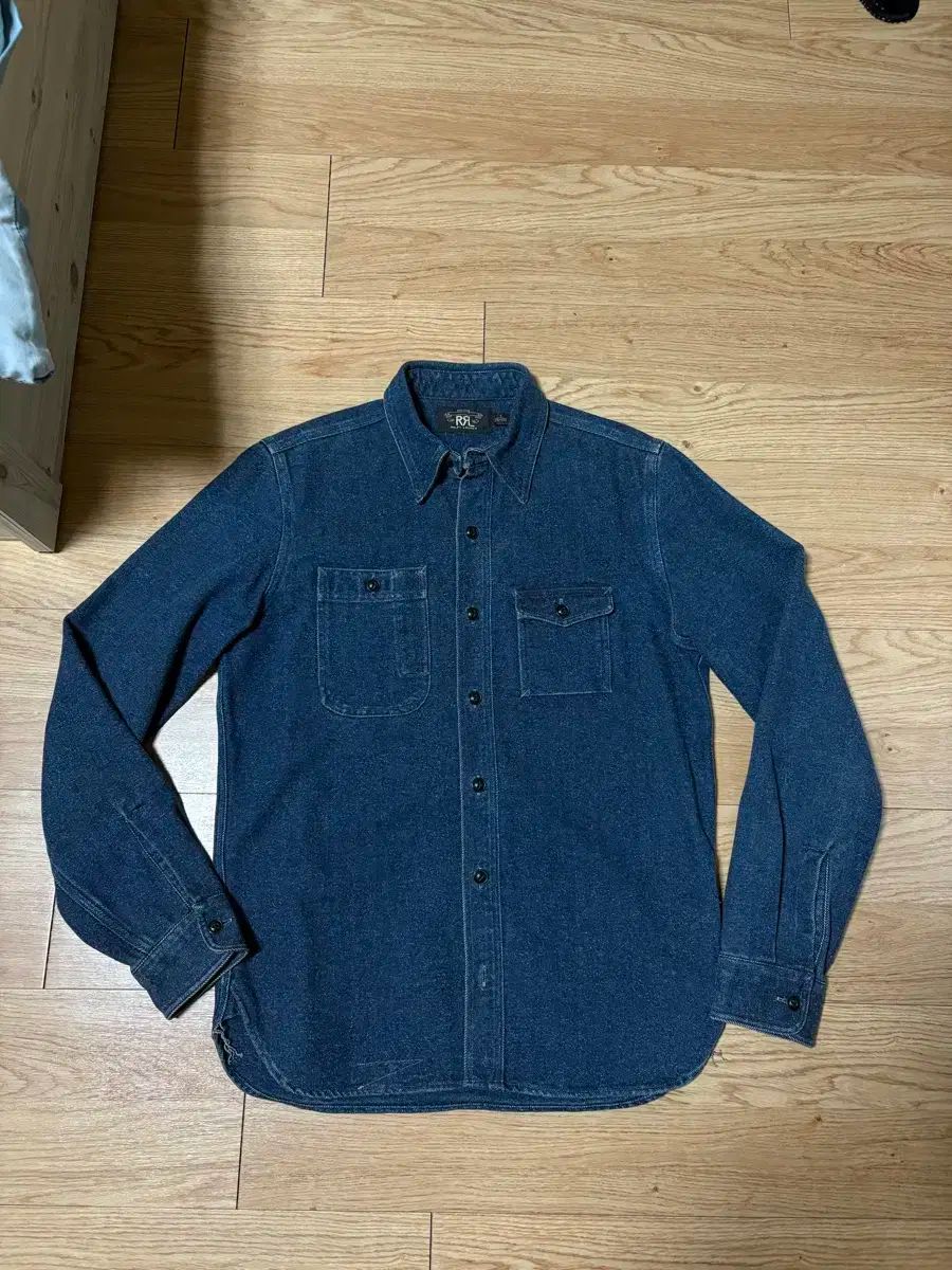 RRL ダークブルー デニムシャツ M RRL ダークデニム 長袖シャツ M