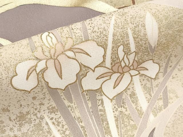 平和屋本店■極上　訪問着　駒刺繍　流水枝花文　金彩　鳩羽鼠色地　逸品　未使用　CYAA2003s5 平和屋本店□極上 訪問着 駒刺繍 流水枝花文 金彩 鳩羽鼠色地 逸品 未