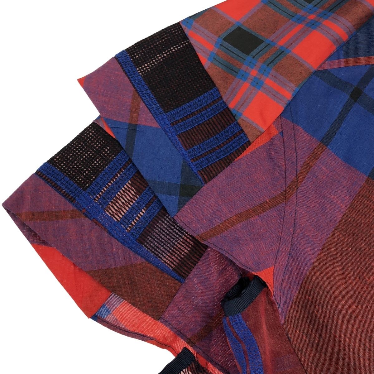 sacai サカイ 18SS マルチチェック ノースリーブワンピース 18-03911 