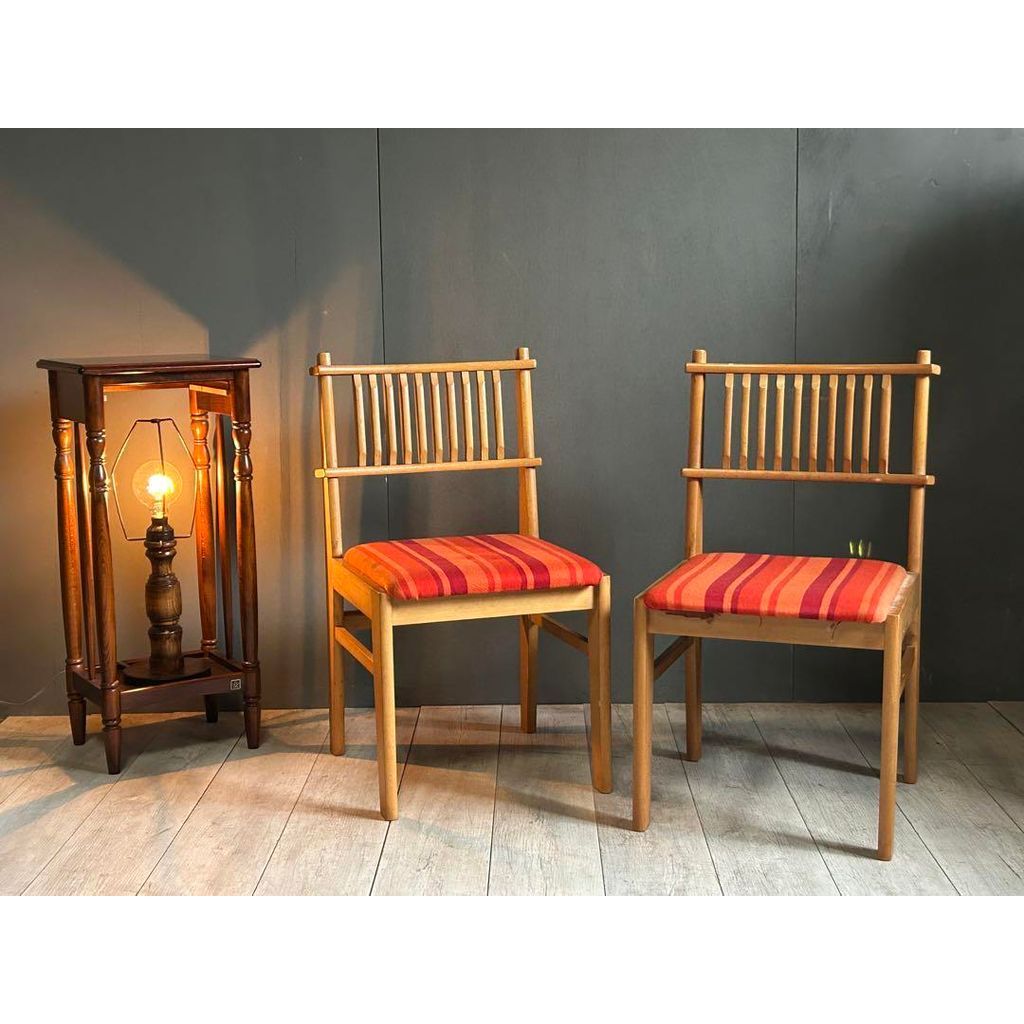 ダイニングチェア スポークチェア　赤ストライプ　たいへい たいへい ウィンザーチェア スポークチェア レッド ストライプ NZ