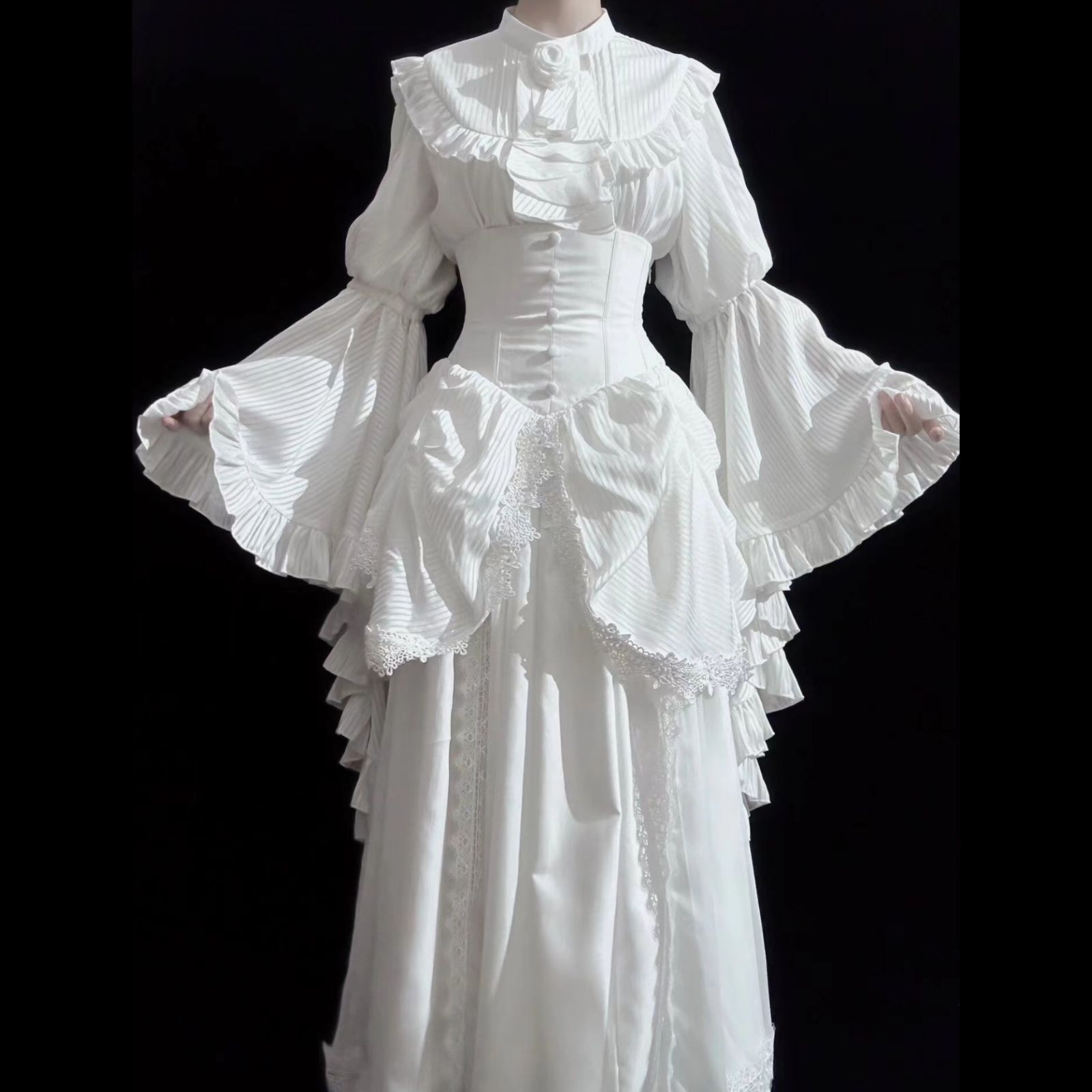 ロリータ ドレス 上下セット ワインレッド ゴシック風 ロリータ