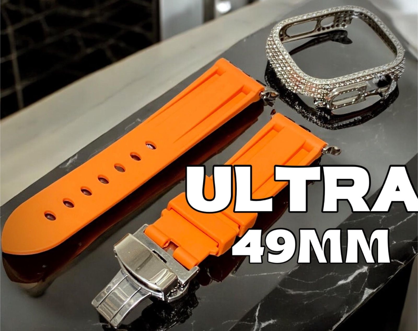 Ultra 49mm アップルウォッチ ケースキラキラ カスタム カバー Apple Watch ウルトラ ウルトラ2 メンズ レディース 35