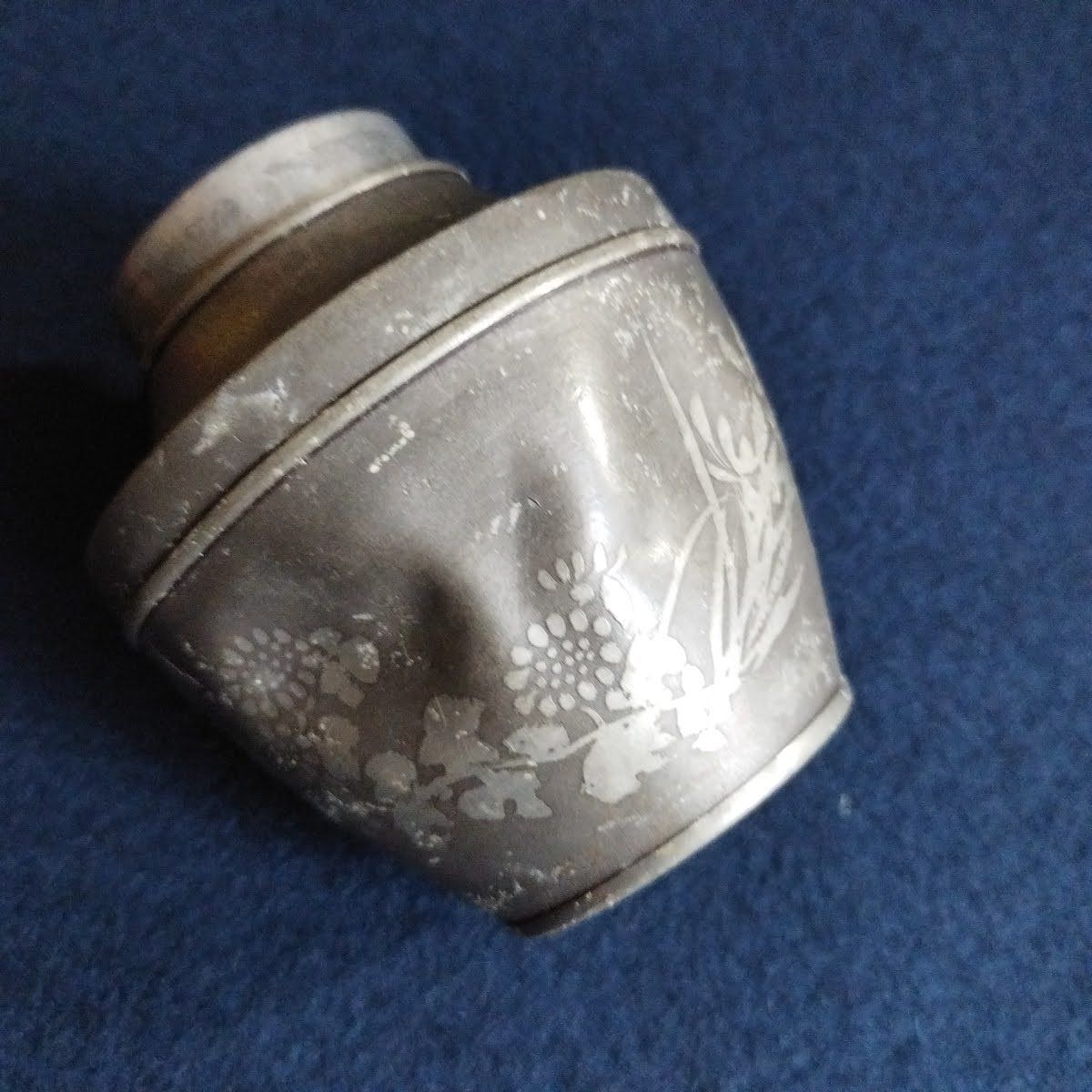 中国美術 煎茶 唐物 古錫 茶入 尚天泰造 時代物 古美術(K-YC457) 中国美術 煎茶 唐物 古錫 茶入 尚天泰造 時代物 古美術(K-YC457)