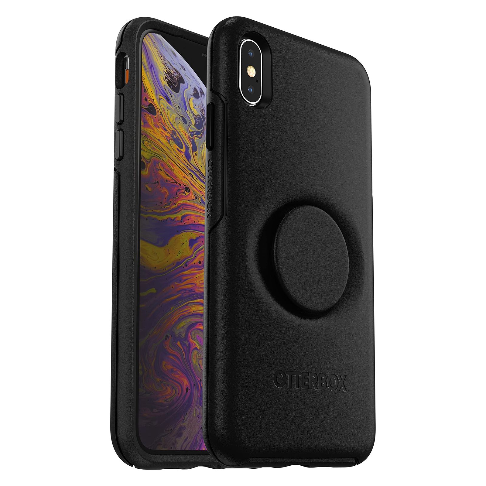 OtterBox + PopGrip 対称シリーズケース iPhone Xs Max用 内蔵ポップソケット付き - 非小売パッケージ - ブラック 