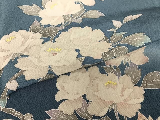 平和屋着物○訪問着 友禅 作家物 流水枝花文 暈し染め