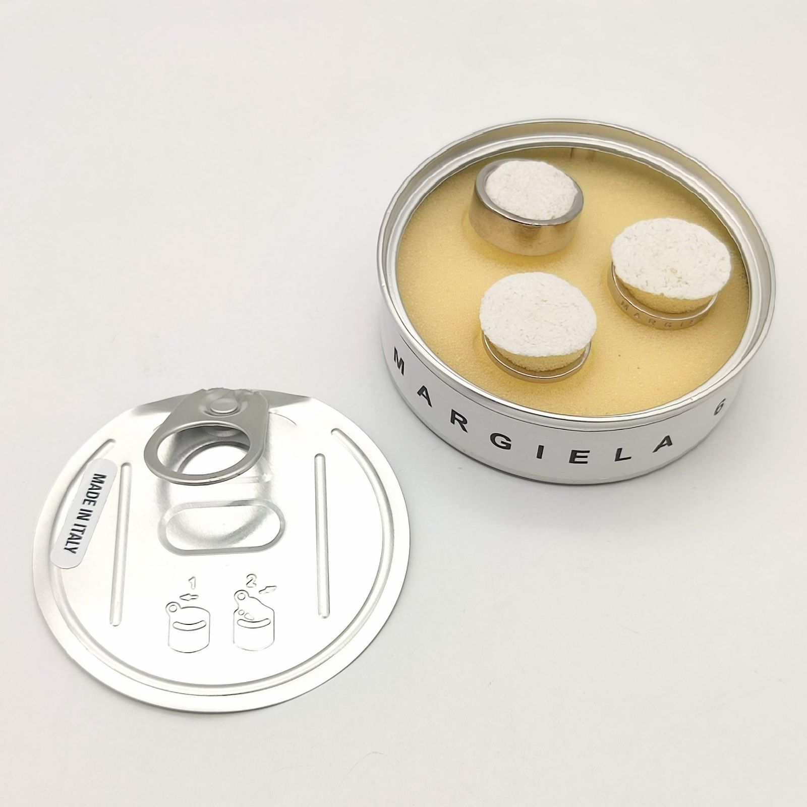 美品】MM6 MAISON MARGIELA 3連シルバーリング ロゴデザイン 14号 MM6