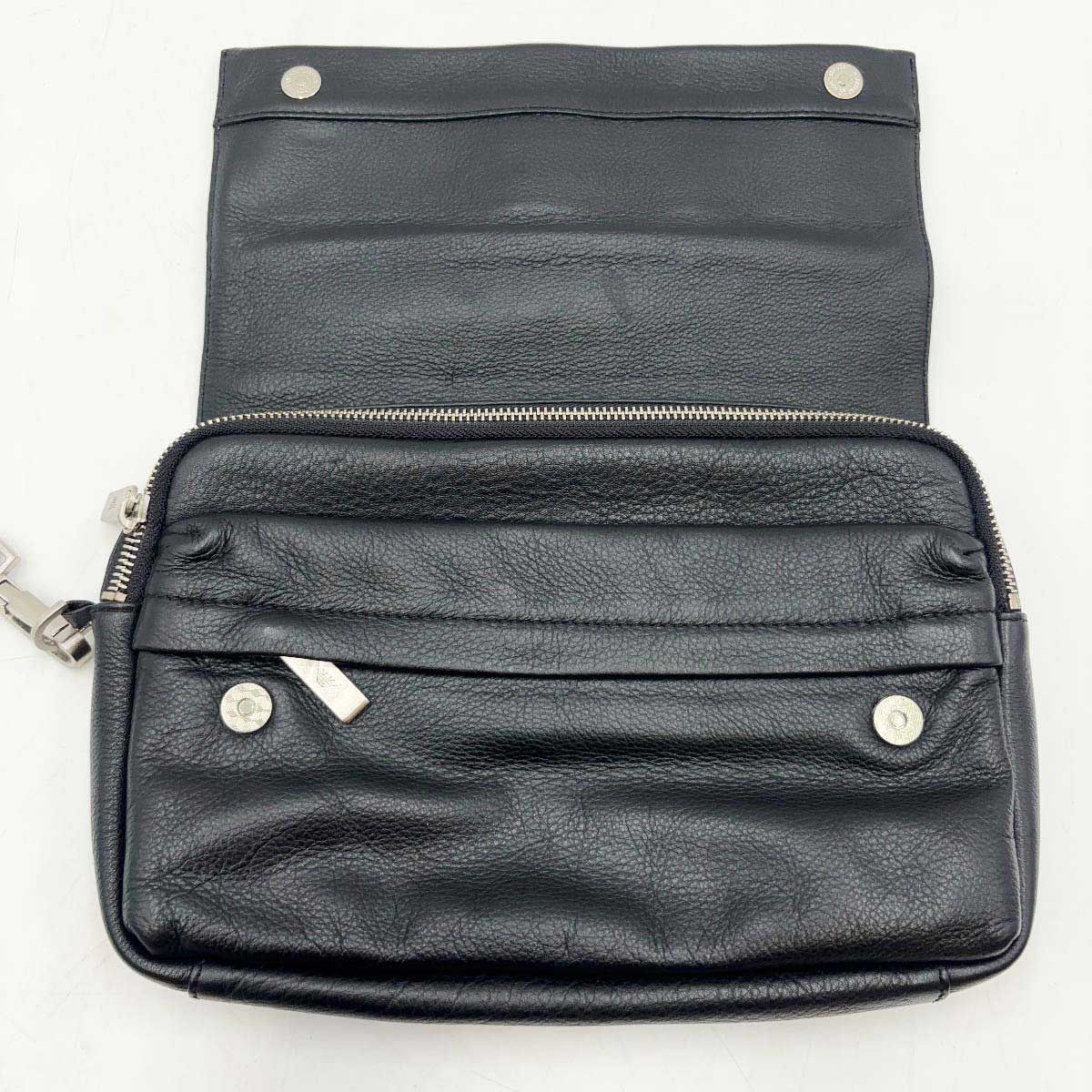 GIORGIO ARMANI(ジョルジオアルマーニ)セカンドバッグ GIORGIO ARMANI ジョルジオ アルマーニ レザー クラッチバッグ
