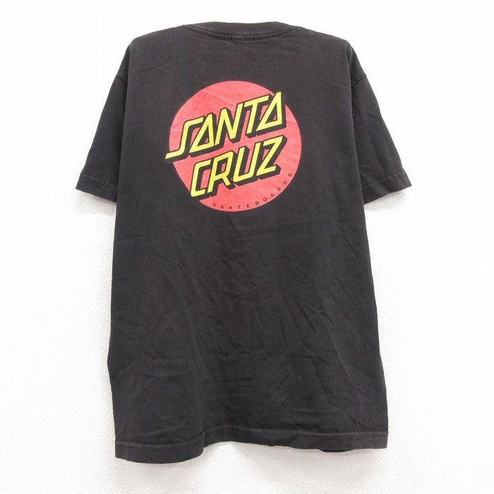 古着 サンタクルーズ 半袖 Tシャツ キッズ ボーイズ 子供服 ビッグロゴ クルーネック 黒 ブラック 23jul12