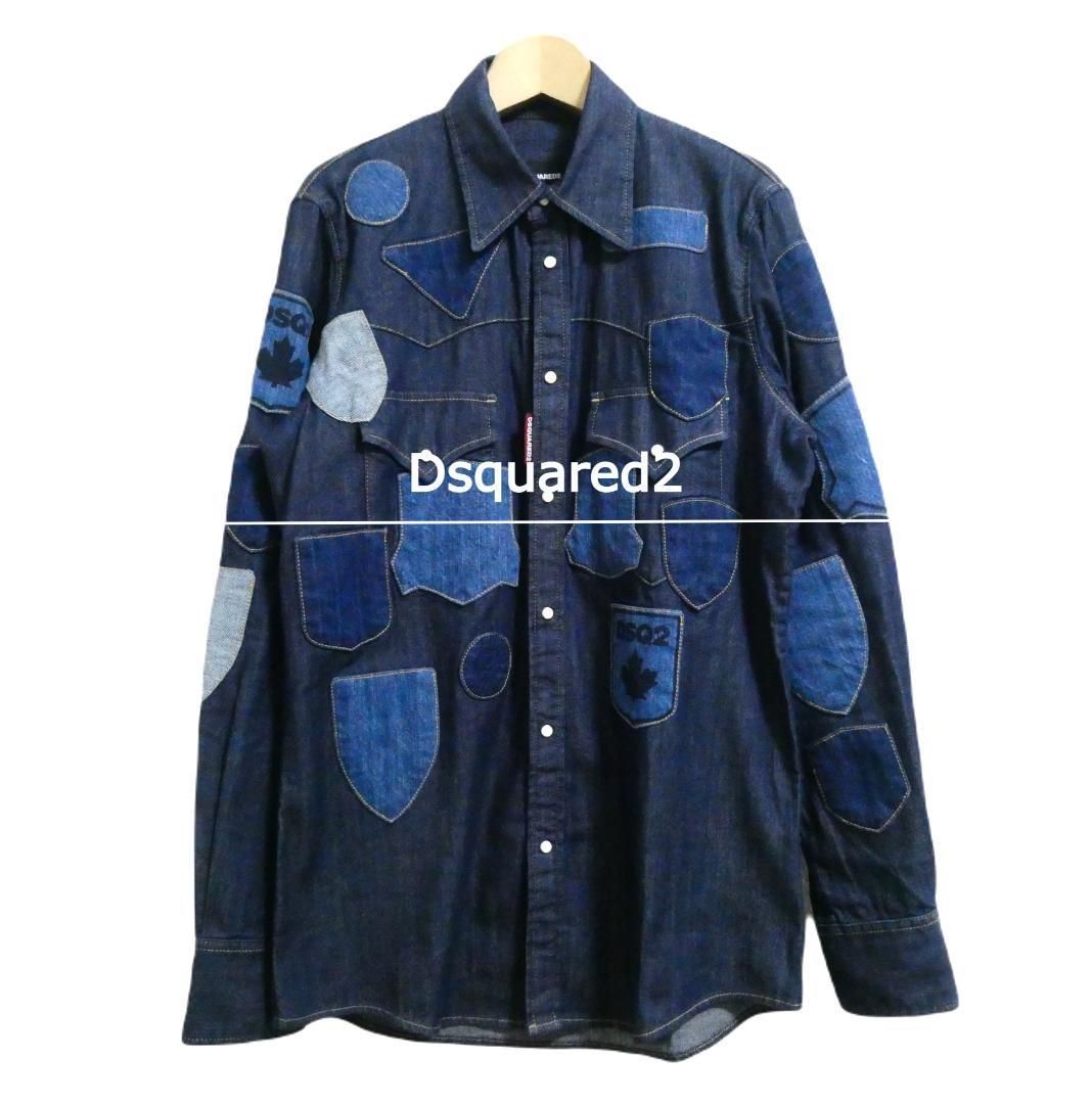 DSQUARED2 デニム長袖シャツ　美品44 極美品 Dsquared2 ディースクエアード サイズ44 20AW デニムシャツ