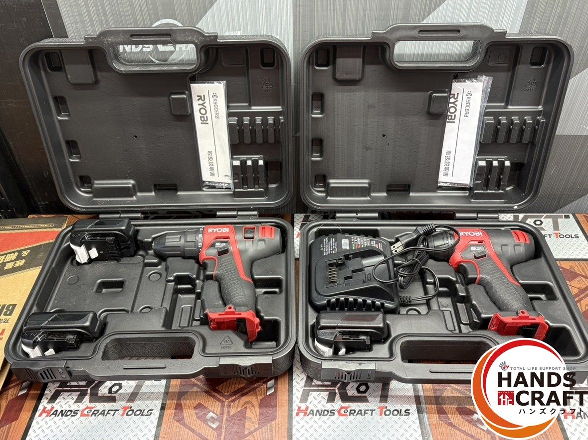 〇京セラ RYOBI BD-1110L1|BID-1110L1 ドライバドリル|インパクトドライバ バッテリ計３点 充電器１点 ハンズクラフト佐賀