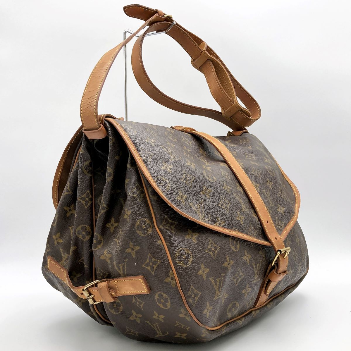 ベタ無し】LOUIS VUITTON ルイ・ヴィトン モノグラム ソミュール35(廃盤) M42254 ショルダーバッグ バッグ ブラウン PVC  レディース USED 中古 - メルカリ