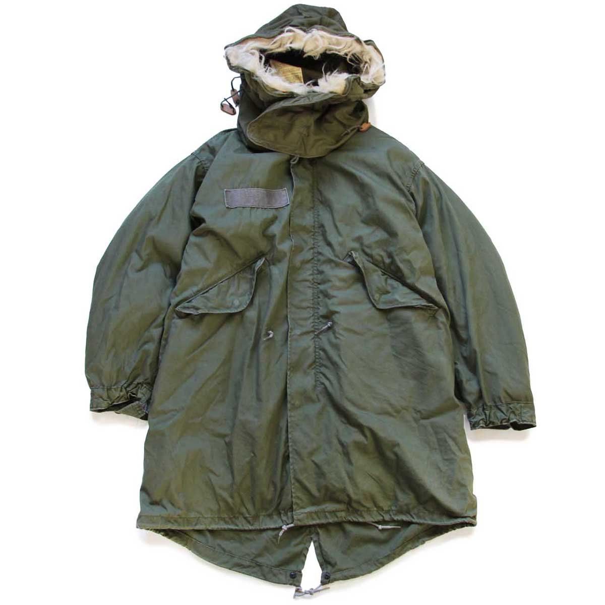 80s M-65 フィッシュテールパーカー キルティングライナー M 80s 米軍 U.S.ARMY キルティングライナー&フード付き M-65