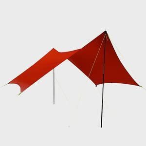 レッド ZEROGRAM(ゼログラム) Minimalist Hexa tarp(RED) / ヘキサ 軽量 タープ 350 x 360 UV 遮光  高耐水 防水 コンパクト 設営撤収簡単 ガイライン ペグ付属 - メルカリ