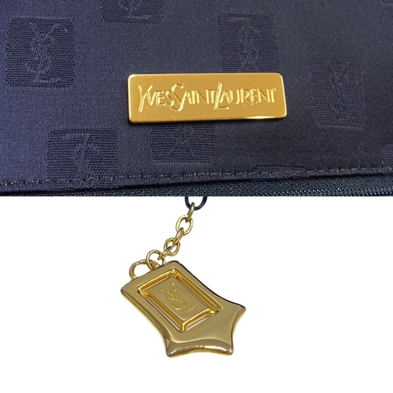 極 美品 希少品 YVES SAINT LAURENT イヴサンローラン YSL ロゴ 金具