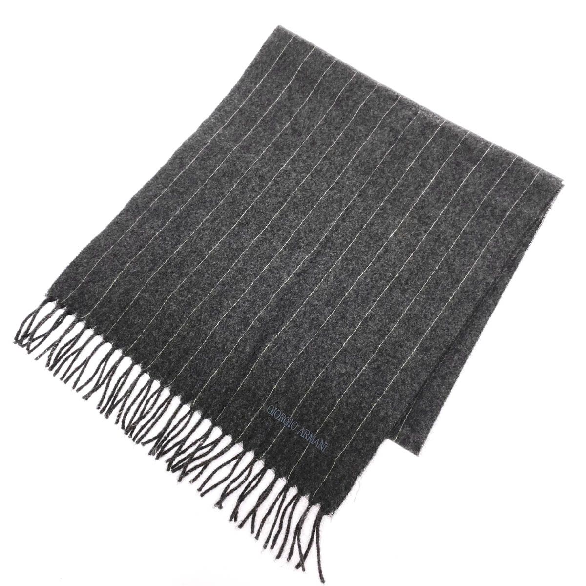 Giorgio Armani カシミヤ マフラー グレー ジョルジオ アルマーニ