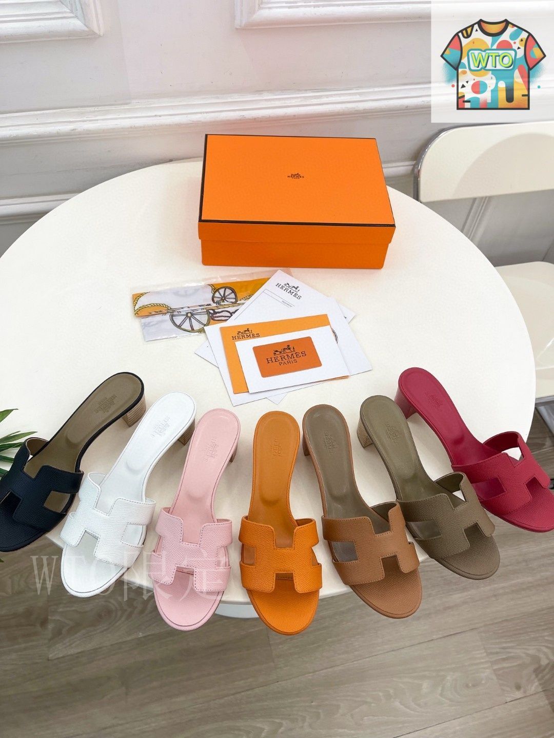 日常のエレガンスを演出♪【HERMES】オズ スリッパ HERMES エルメス サマー ヒット 太ヒール スリッパー02 - メルカリ