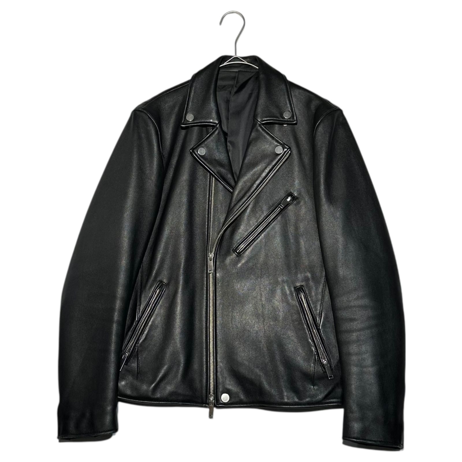 極美品 STUDIOUS レザージャケット ラムレザー シングルライダース M 