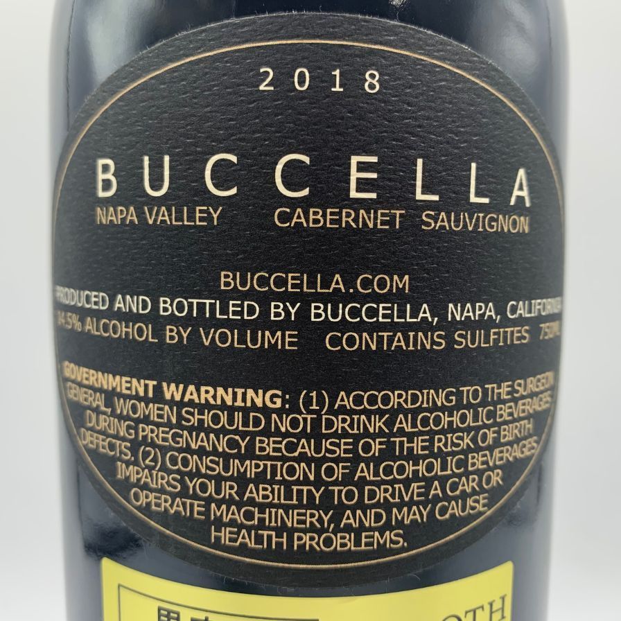 赤ワインBuccella Cabernet 購入 Sauvignon 2018 ブッチェラ カベルネ・ソーヴィニヨン