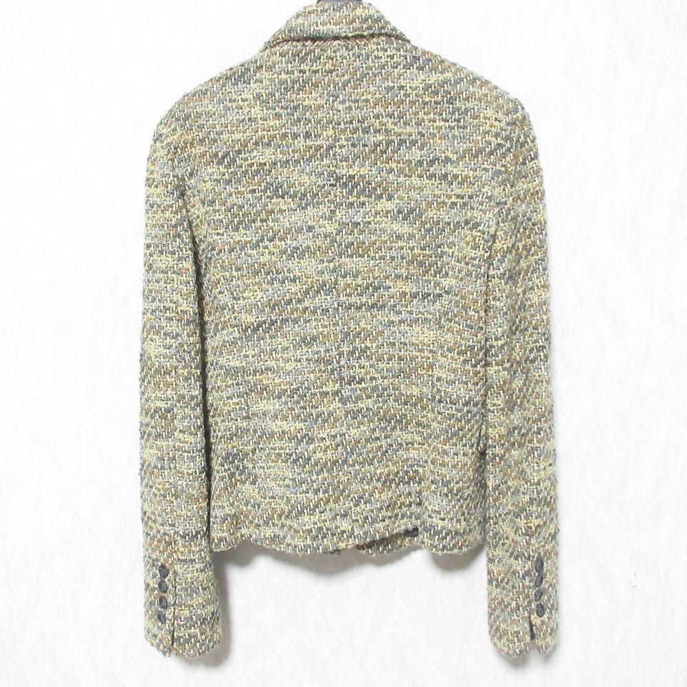 美品 VALENTINO ROMA ヴァレンティノ ローマ ツイード スカートスーツ セットアップ ジャケット スカート 42/6 ベージュ レディース 古着 中古 USED 美品 VALENTINO ROMA ヴァレンティノローマ ツイード シングル