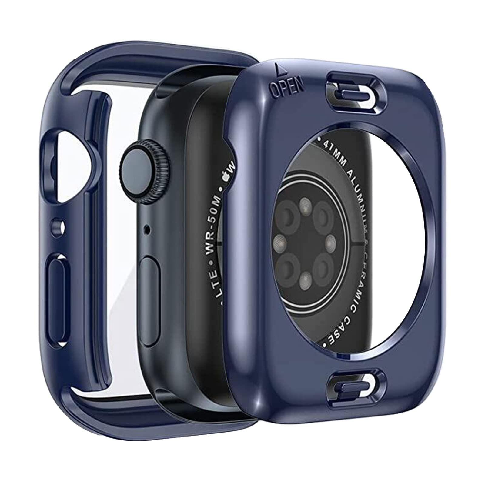 新品 【2024改良ケース】YUGYUG 対応 アップルウォッチSE2/SE/6/5/4 カバー 44mm Apple Watch SE2/SE/6/5/4 ケース 44mm PC素材 IP68 防水ケース 360ど度 Apple Watch ケース ガラスフ