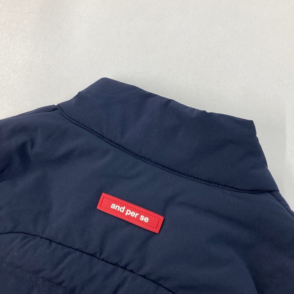 サイズ：L AND PER SE アンパスィ 中綿 ノースリーブ ジップ