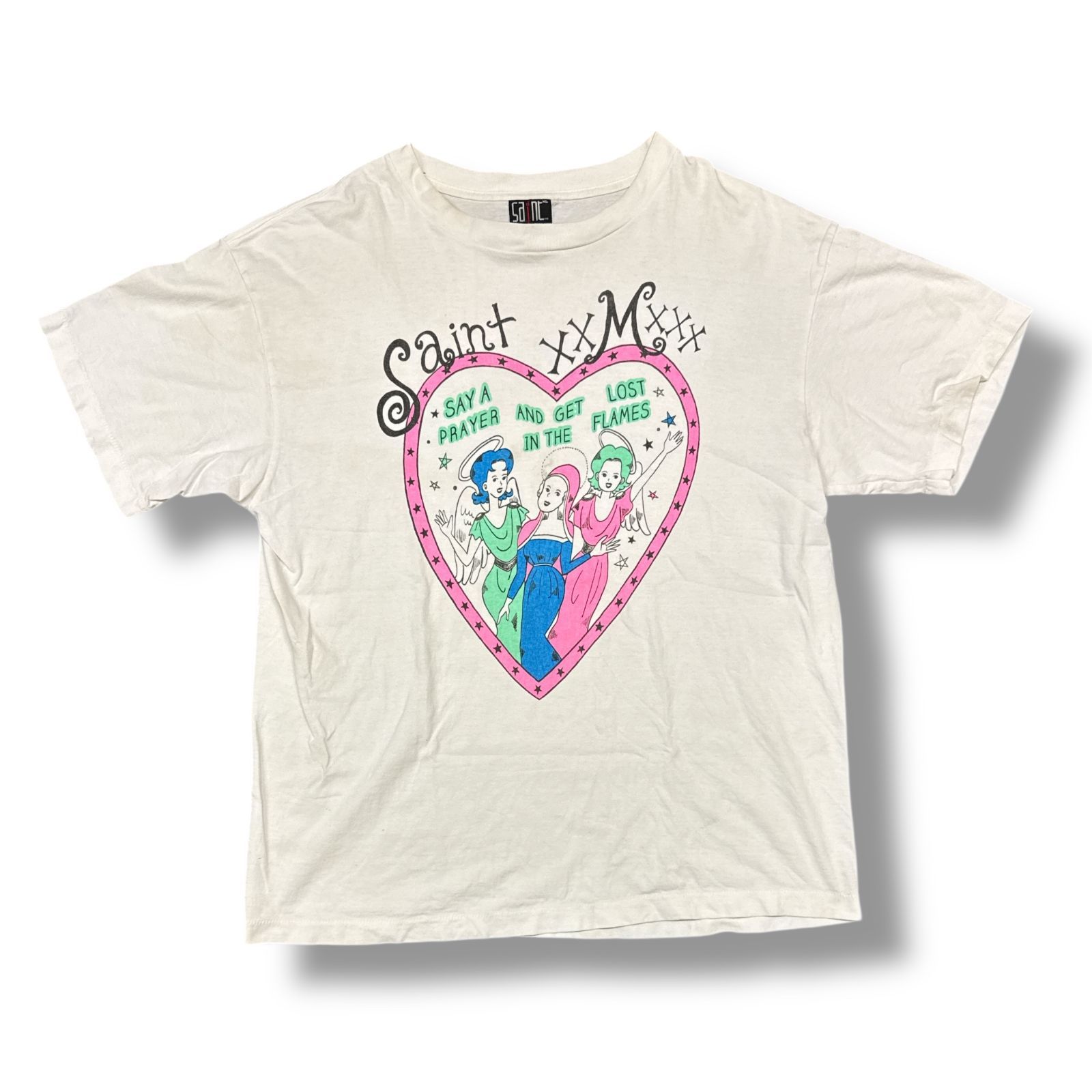 参考上代24200円 SAINT MICHAEL 21SS HEART TEE ハート半袖Tシャツ 