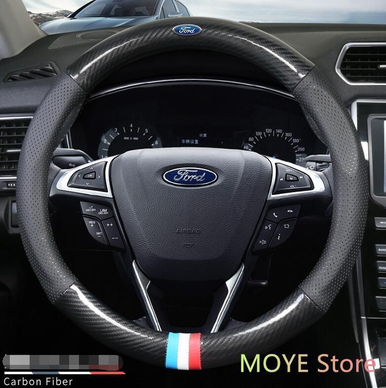 新品！フォード Ford O型 ハンドルカバー 炭素繊維 ステアリングカバー 番号04 全車種対応 モンデオ TIERRA RS mustang ST RACING SHELBY