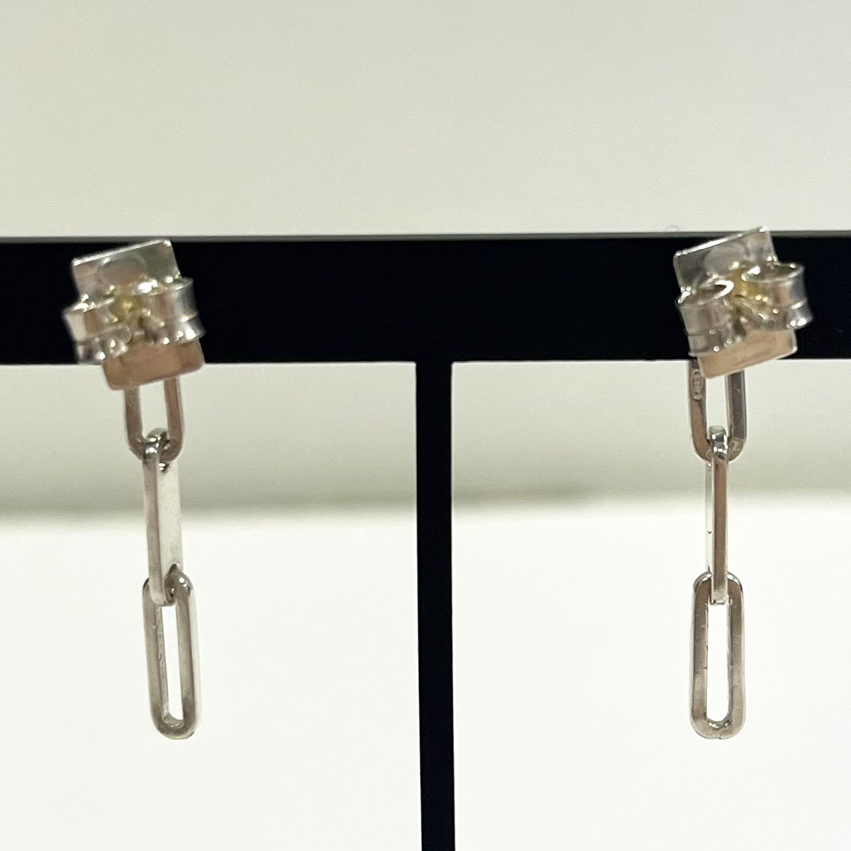 GUCCI グッチ オーバル 3リンク ドロップ ピアス シルバー 925