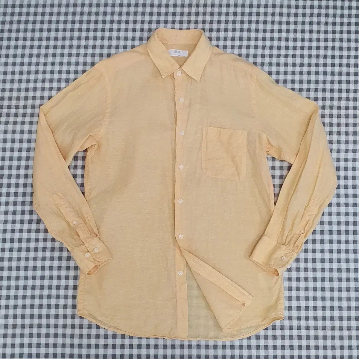 UNIQLO(ユニクロ) 麻 100 リネン シャツ メンズ 95