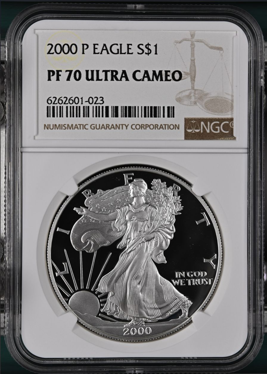 PF70 UCAM 2000P アメリカンシルバーイーグル ブラウンラベル NGC