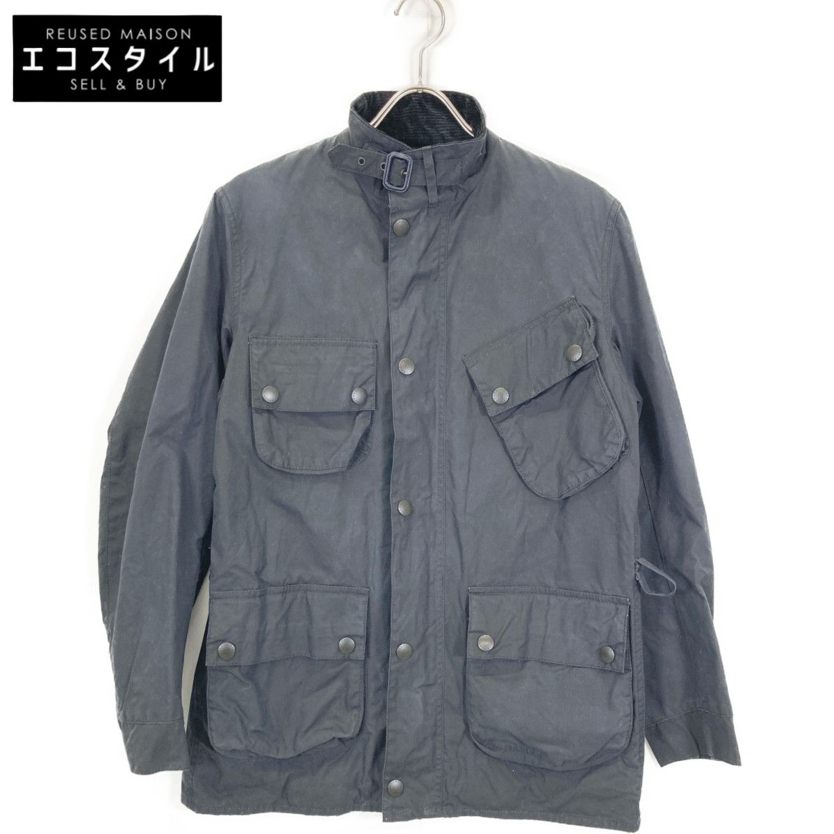 Barbour バブアー EDIFICE別注 ﾌﾞﾗｯｸ ﾋﾞﾃﾞｲﾙ ｵｲﾙﾄﾞ ｽﾘﾑ ｲﾝﾀｰﾅｼｮﾅﾙｼﾞｬｹｯﾄ 38