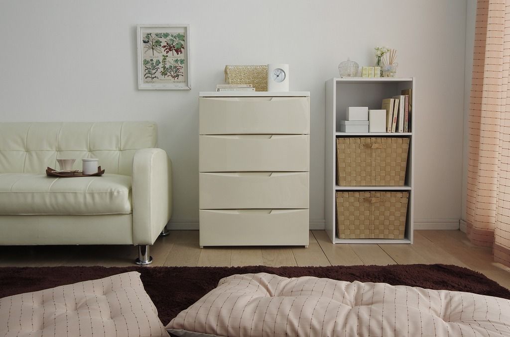 アイリスオーヤマ チェスト 4段 幅55×奥行41×高さ80.5cm ホワイト アイボリー COD-554 IRIS OHYAMA MARWIL-DEMENAGEMENTS_CH