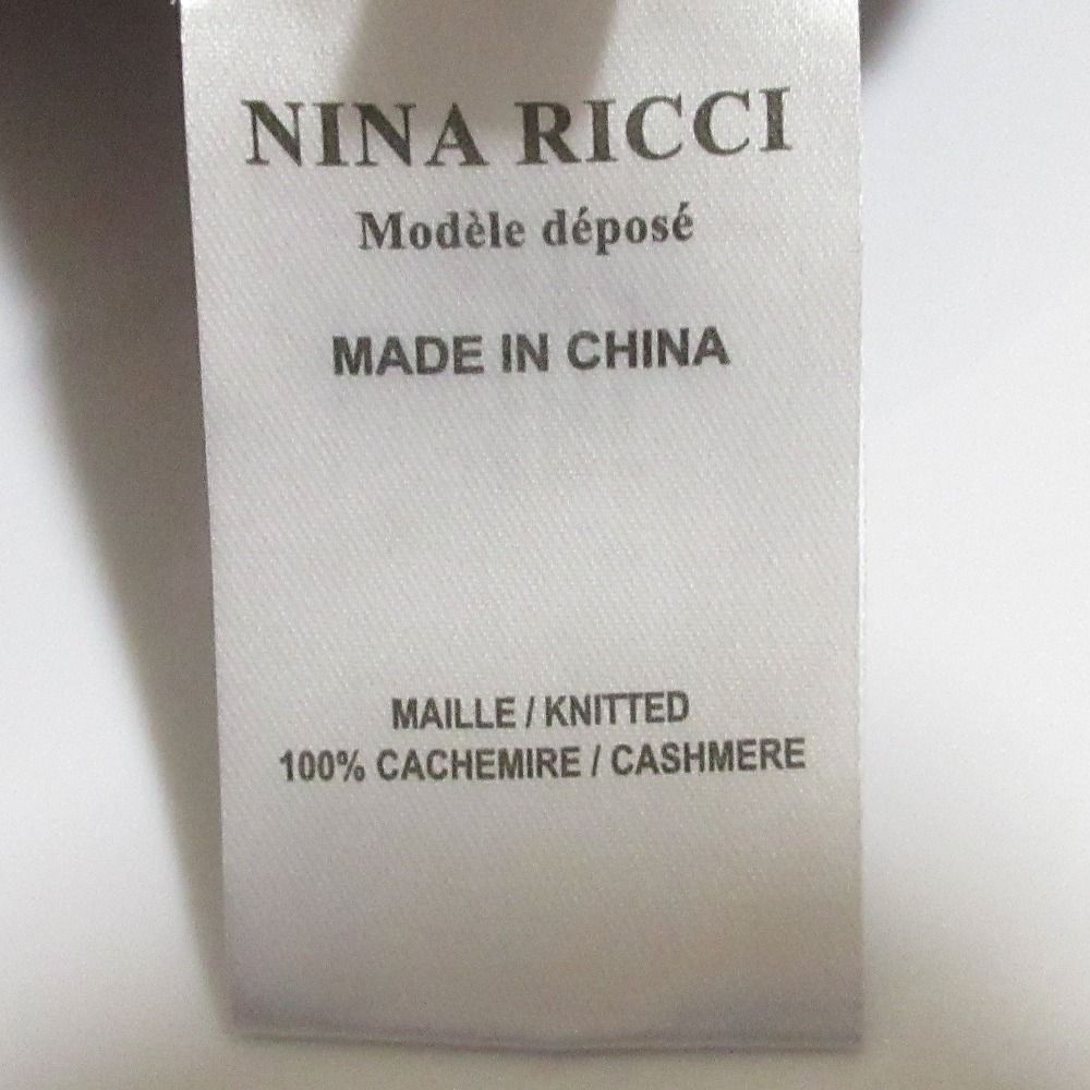 美品 NINA RICCI ニナリッチ カシミヤ100％ ロゴ ジャガード 長袖 ニット プルオーバー セーター サイズS パープル レディース 古着 中古 NINA RICCI - 美品 NINA RICCI ニナリッチ カシミヤ100％ ロゴ