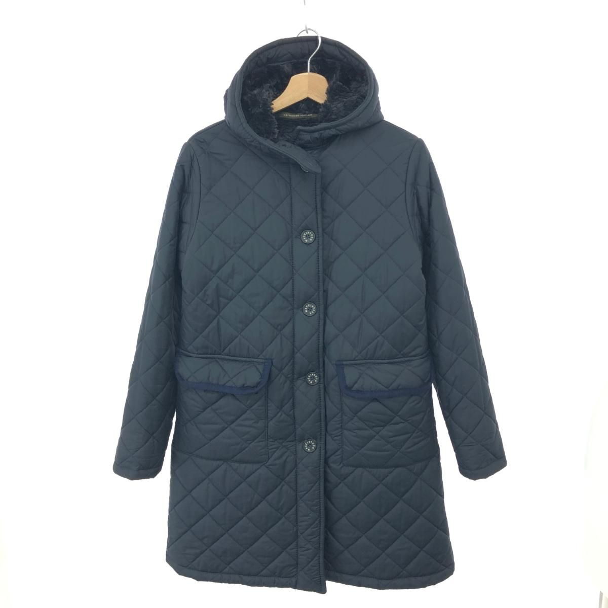 MACKINTOSH LONDON マッキントッシュロンドン 裏地ボア キルティング コート サイズ 40 ネイビー レディース 240002230308