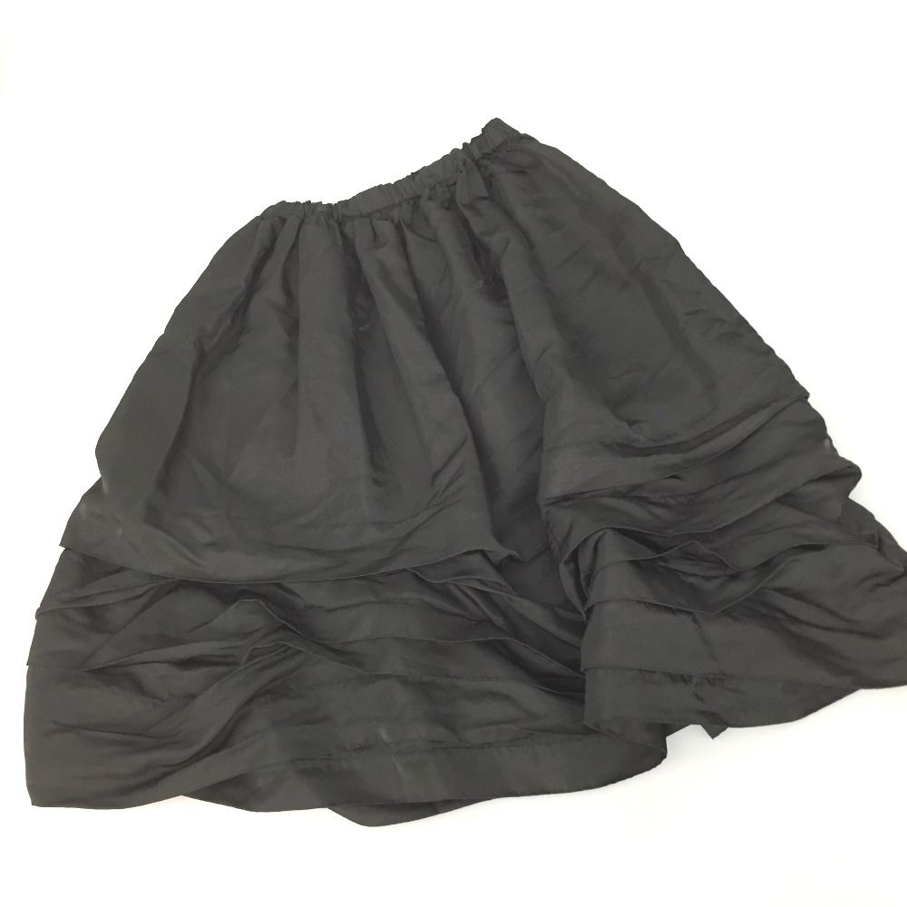 △△BLACK COMME des GARCONS AD2016 変形横ひだボリュームスカート XS  
