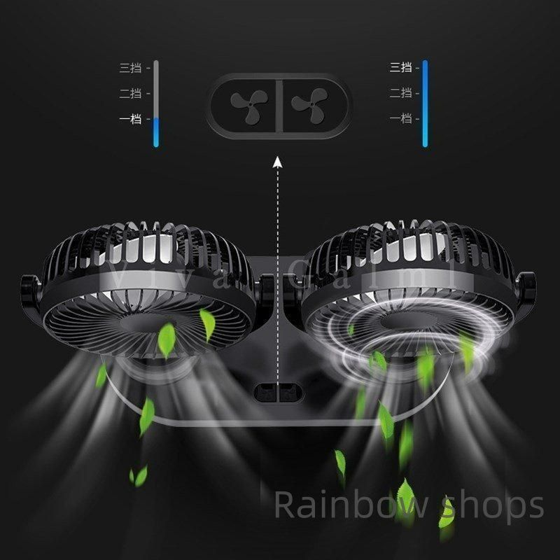 ツインファン 楽天市場】ツインファン 車載用扇風機 後部座席用 吸盤タイプ