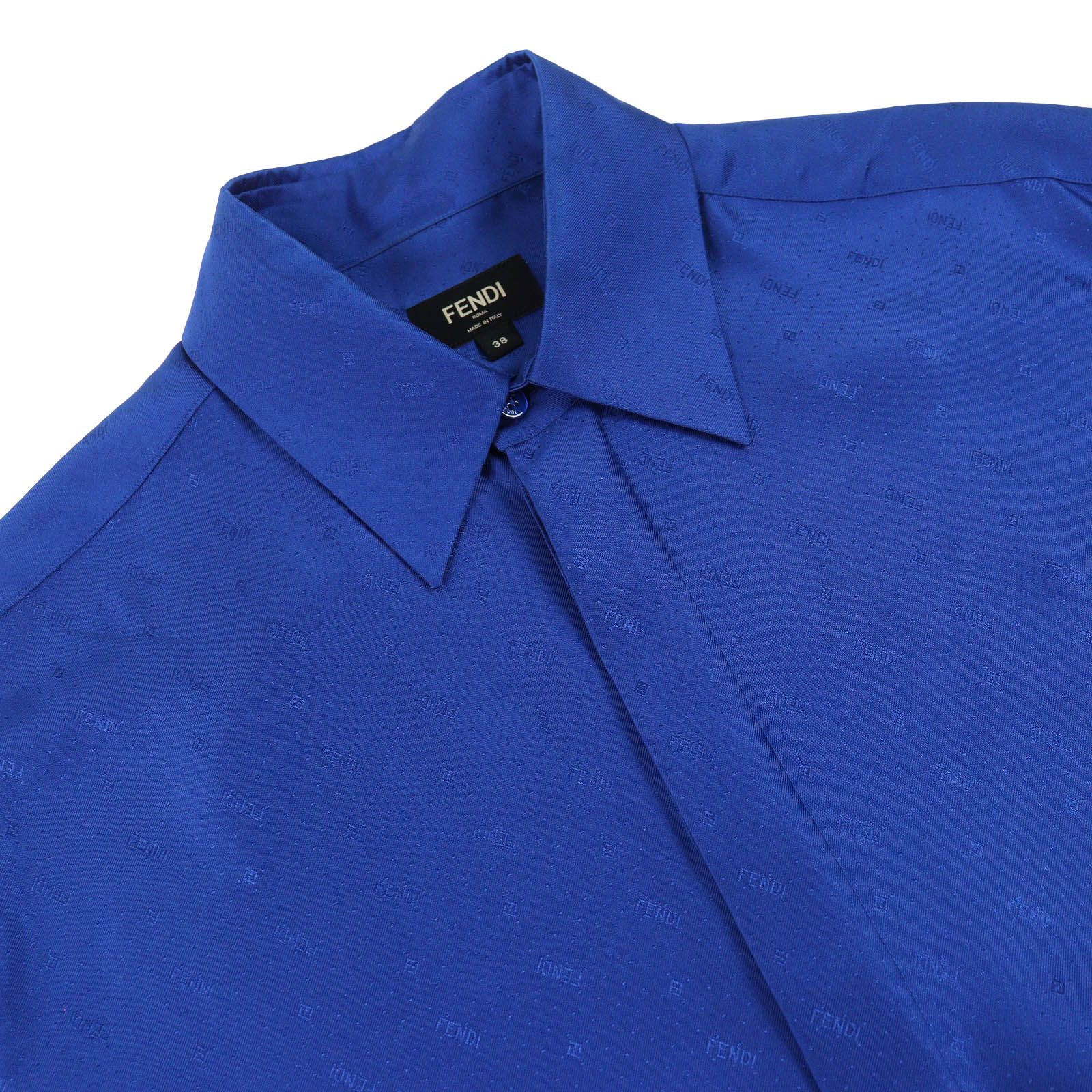 美品△FENDI フェンディ 2021年製 FS0795 シルク100％ FFロゴ 総柄